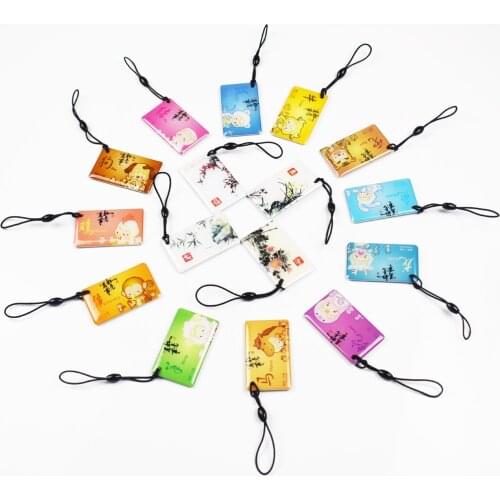 100pcs/lot 13.56MHz IC M1 S50 Keyfobs Tags Access Control Token Attendance Management Keychain Waterproof