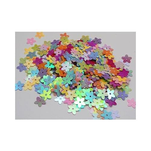 2000 Mixed Color AB 10mm Flowers Loose sequins Paillettes Sewing Wedding Craft