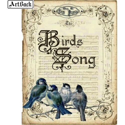 5d diy diamond painting bird singing picture sticker full square animal 3d diamond mosaic handmade crafts diamond embroidery set