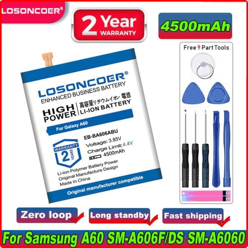 LOSONCOER Good Quality Battery 4200mAh EB-BA606ABU Battery for Samsung Galaxy A60 SM-A606F/DS SM-A6060 SM-A606F Battery