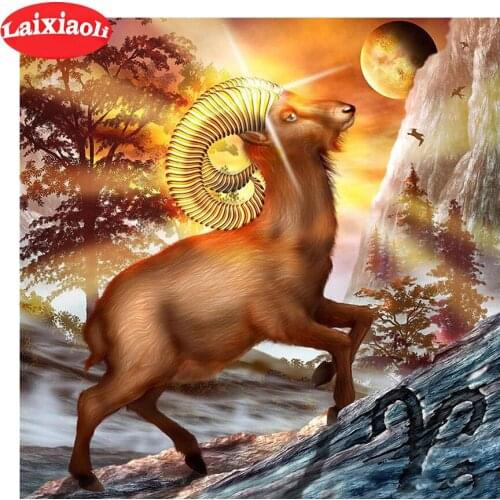 Diamond Embroidery Aries landscape Full round square Drill 5d DIY Diamond Painting mosaic set hobby rhinestone constellation art