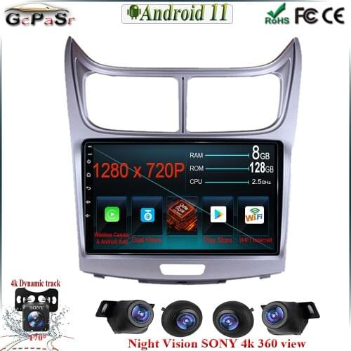 Android 11 For Chevrolet Sail 2015 2016 Car Radio Multimedia Video Player Navigation BT WIFI Bluetooth DVR IPS Dual Lens