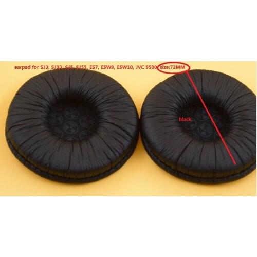 Free ship.1pair. replacement earpad for A T H SJ3. SJ33. SJ5. SJ55. ES7. ESW9. ESW10. J V C S500 . size:72MM