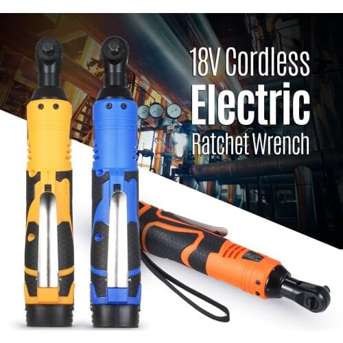 Cordless Electric Ratchet Wrench 18V Power Ratchet Tool Ratcheting Socket Wrench with 2 Pack 6000mAh Rechargeable Battery