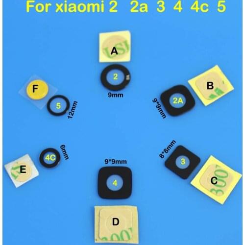 Cltgxdd For Xiaomi Mi2 M2 Mi3 M3 Mi4 M4 Mi5 M5 4c 2a New Rear Camera Glass Lens Cover with Adhesive Repair Parts