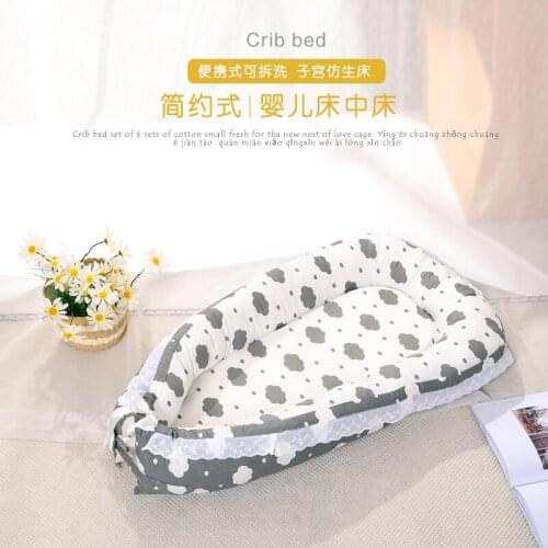 Baby Nest Bed Crib Portable Removable And Washable Crib Travel Bed For Children Infant Kids Cotton Cradle