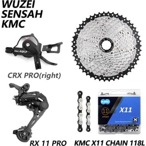 SENSAH CRX 1X11 M7000 Mountain MTB Bicycle Bike Derailleurs 11-40/42/46/50T/52T Flywheel KMC X11 Chain GXP 104BCD Crank Sprocket