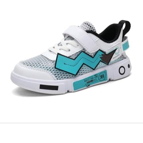 Summer 2021 New Kids Shoes Boys Anti-slip Soft Rubber Bottom Kids Sneaker Girls Breathable and Comfortable Casual Flat Sneakers