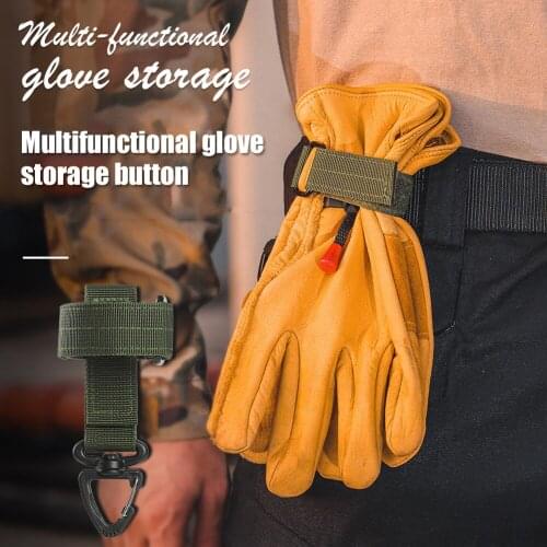 Multi-purpose Glove Hook Military Fan Outdoor Tactical Gloves Climbing Rope Storage Buckle Adjust Camping Glove Hanging Buckle