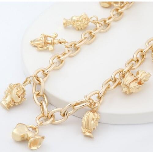 Fashion Simple Metal Water Bottle Chain Necklace Womens Creative Sweater Chain Party Banquet Accessories