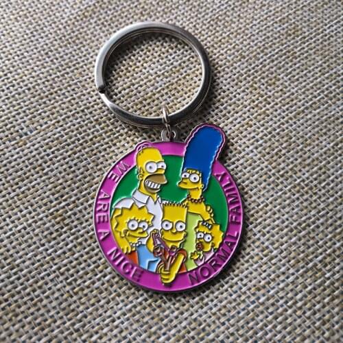 Cartoon Tv Homers Family Key Ring cute pendant internet meme anime culture accessory