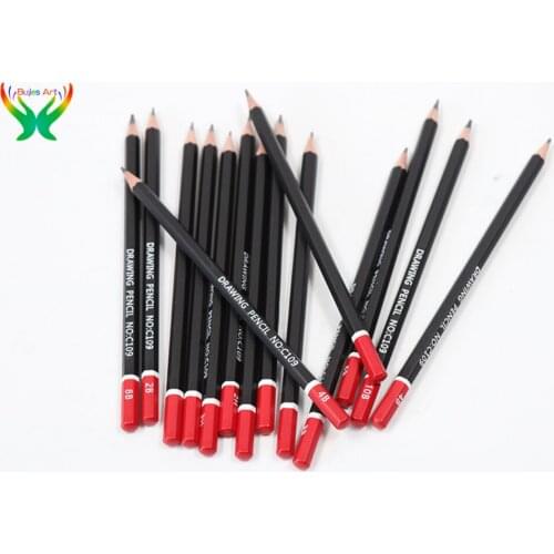30 pcs Sketch Pencil Set Wood Pen charcoal pen soft medium hard student art sketch painting iron box supplies set
