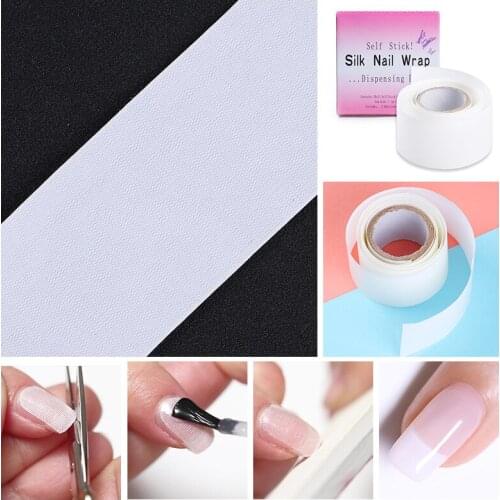 1 Roll Nail Art Repair Fiberglass Silk Wrap Self Adhesive Tape Strong Protect Sticker For Broken Manicure Tool