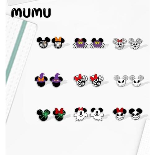 2021 New Night Before Christmas Stud Earring Halloween Ghost Epoxy Jewelry Resin Acrylic Earrings Handmade Gifts Girl
