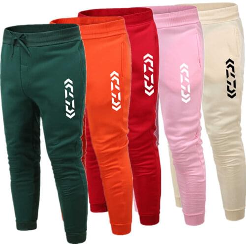 2021Daiwa Autumn Winter New Men Sports Trousers Candy Color 14 Colors Couple Jogging Exercise Pants Loose Morning Running Pants