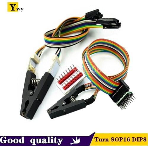 Programmer Testing Clip SOP16 SOP SOIC 16 SOIC16 Pin IC Test Clamp SOP16 to DIP8 Flash Clip for 25 series RT809F TL866CS TL866A