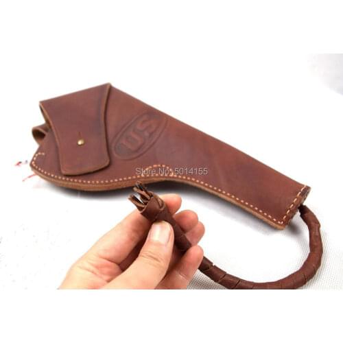 Replica WW2 US Army M1917 LEFT HAND Pistol Holster Leather Brown