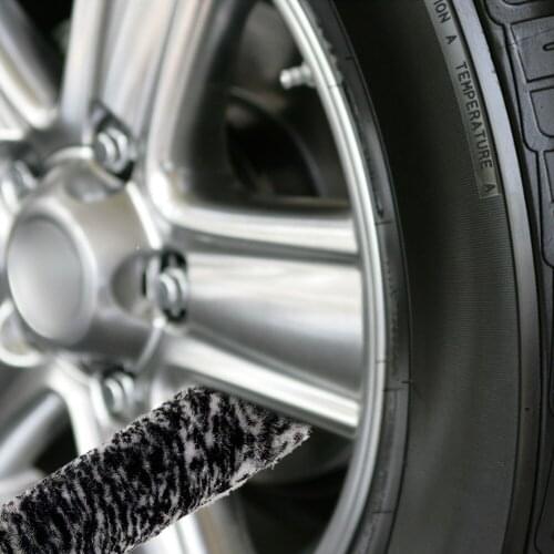 Microfiber Wheel Brush Non-slip Handle Car Cleaning Kit Rim Spoke Wheel Wash Detailing Brush Automotive Cleaning Brush