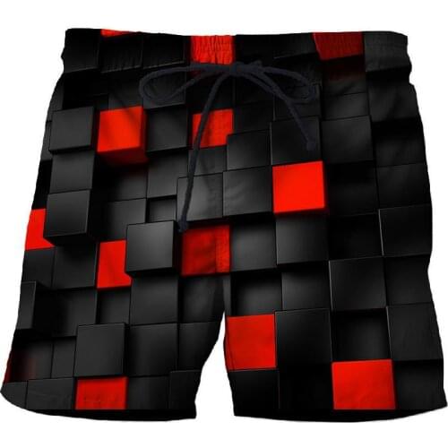 New Geometric pattern 3D print trunks shorts Mens Funny Boys Beach pants Sport shorts Top Size Fashion harajuku Jogging Shorts