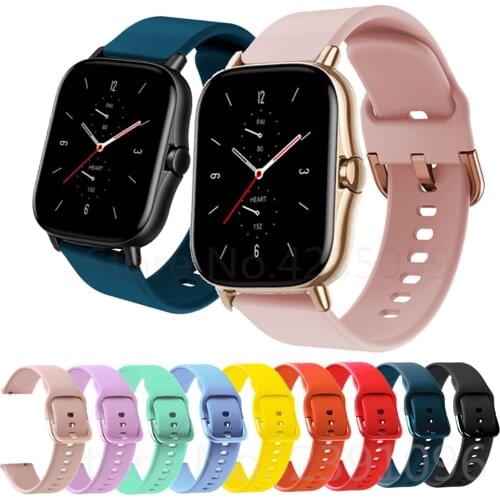 Silicone Wrist Band Strap For Huami Amazfit GTS 2 / Mini Smart Watch Band Sport Bracelet For Xiaomi Amazfit Bip S/U / Pro / GTR