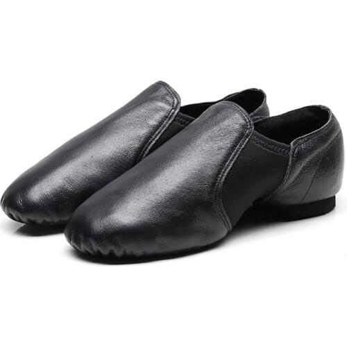 USHINE unisex leather Jazz latin dance shoes sport shoes man ballet children kids lady sneaker EU44 cow leather