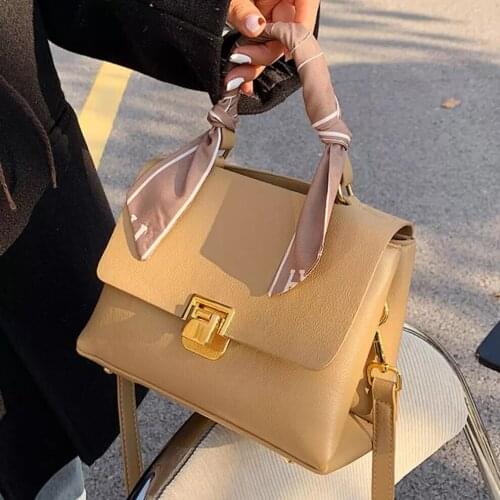 Vintage Square Tote bag 2021 New High-quality PU Leather Womens Designer Handbag Ribbon Shoulder Messenger Bag Travel Bag