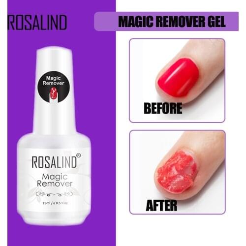 Rosalind Magic Remover Gel Nail Polish Remover Within 2-3 Mins Peel Off Varnishes Base Top Coat Without Soak Off Water Wholesale