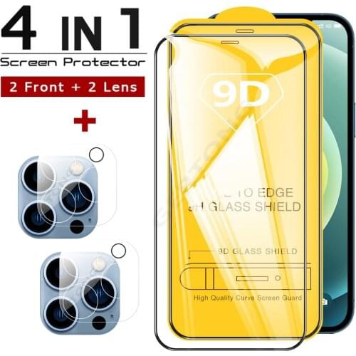 9D Full Cover Protective Glass For iPhone 12 11 Pro Max Screen Protector Tempered Glass For iPhone X XR XS Max 7 8 Plus SE Glass
