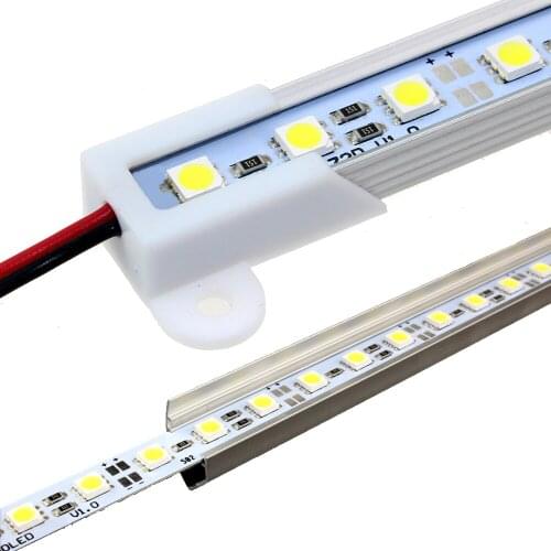 50pcs super bright SMD 5050 led luces strip aluminum U/ V type with reflector, 72led 1m led bar light warm/cold white led luces