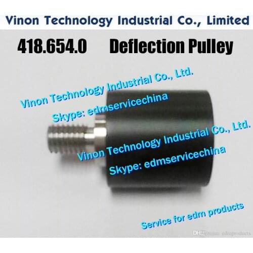 Agie 418.654.0 edm Deflection pulley complete Ø25mm for Agie AC150-AC370HSS SPRINT 418.654,4186540, A418654, A526 Reverse Roller