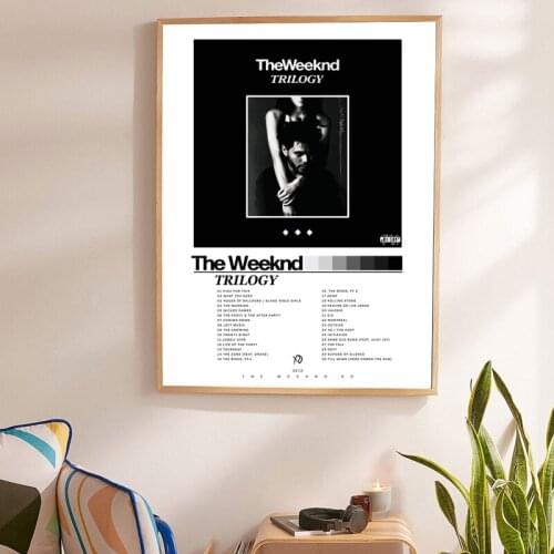 TRILOGY The Weeknd Album Poster Music Art Prints The Weeknd Fans Gift Black & White Wall Art Picture Canvas Painting Home Decor