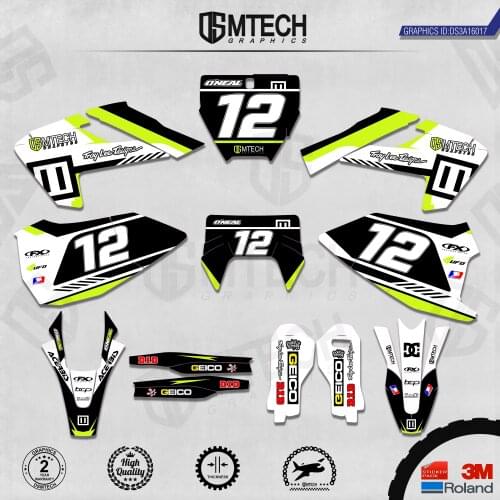 DSMTECH Customized Team Graphics Backgrounds Decals 3M Custom Stickers For TC FC TX FX FS 2016-2018 TE FE 2017-2019 017