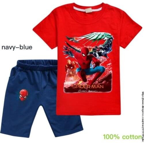Kids Clothing Sets SpiderMan Children Boys Summer Baby T Shirt Shorts Toddler Boys Boy Clothing Set Sports Casual Outfits Summer