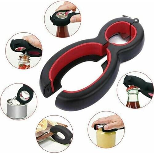 Multi-Tool 6 in 1 Bottle Soda Soup Can Jelly Jar Opener Twist off Remover