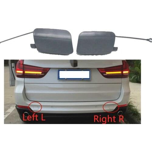 Rear Bumper Towing Hook Eye Cover Garnish Hauling Cap Flap Case Housing For BMW X5 F15 2014-2017