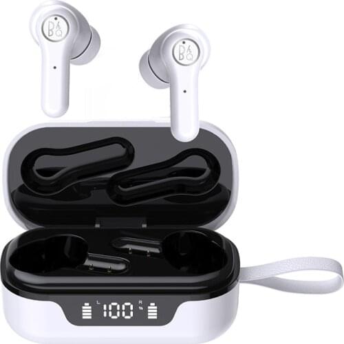 2021 New TWS ANC Earphone In-Ear Bluetooth Noise Reduction Digital Display Touch Control Earpiece HD Call Mini Earbuds Gaming