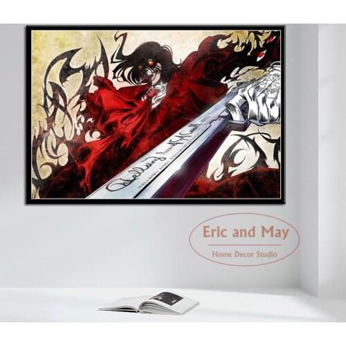 Hellsing Vampire Classic Anime Posters And Prints Canvas Painting Pictures On The Wall Nordic Decoration Home Decor Cuadros
