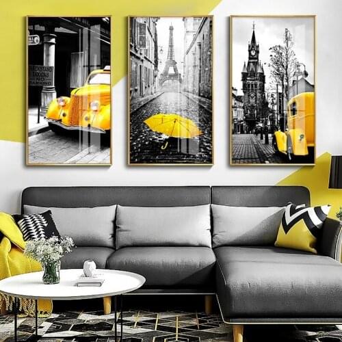 Simple and Modern Poster Living Room Home Decoration Model Room Office Hotel Nordic Landscape Frameless Printing Painting Core