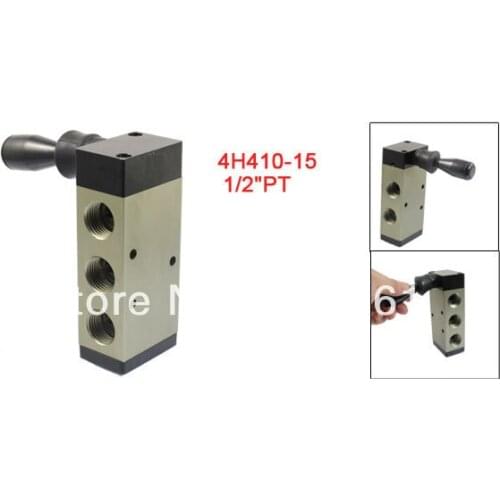 Free Shipping 1PC 4H410-15 Manual Hand Lever Valve Mechanical Valve 2 Position 5 way 4H series 1/2'' Ports