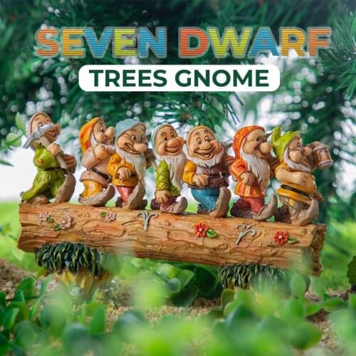 Seven Dwarf Trees Gnome Decorate The Garden Decorate The Garden For Indoor Outdoor Home Garden Artwork Decoration Dropshipping