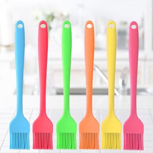 Silicone Spatula Barbeque Brush Cooking BBQ Heat Resistant Oil Condiment Brushes Kitchen Bar Cake Baking Tools Utensil Supplies