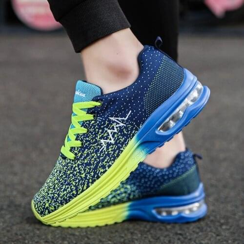 Couple Running Jogging Sport Shoes Air Cushioning Sneakers Homme Zapatillas Mujer Casual Breathable Chaussure Femme Size 35-44