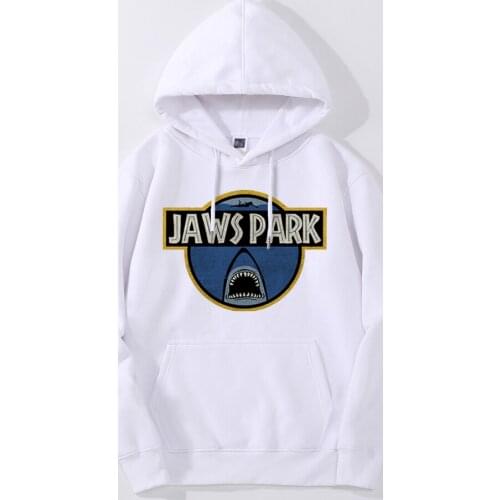 MenS Hoodie Sweatshirt Jaws Park Evil Shark Terror Mens Hoodies Man Spring Casual Fleece High Quality Hooded Hot Men Streetwear