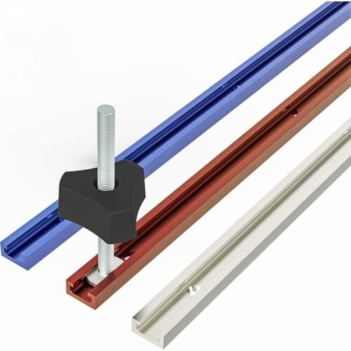 Type 19 T Track Aluminium Woodworking T-slot Slide Track Miter Aluminium Alloy T-Track for Woodworking Saw/Router Table