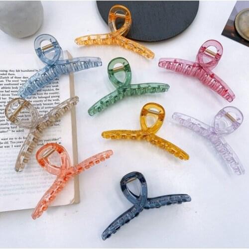 2021 candy color gripping texture frosted hair gripping Japan and South Korea simple back head clip adult plate hair headdress