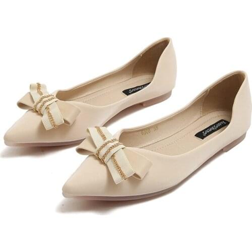 Women Fashion Light Weight Bow Tie Slip on Flat Shoes for Office Ladies Green Summer Shoes Mocasines Mujer