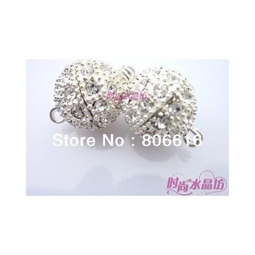 12*14mm/pair 10Pairs Silver Color Zinc Alloy Magnetic Clasps Hooks Jewelry Findings Jewelery Accessory