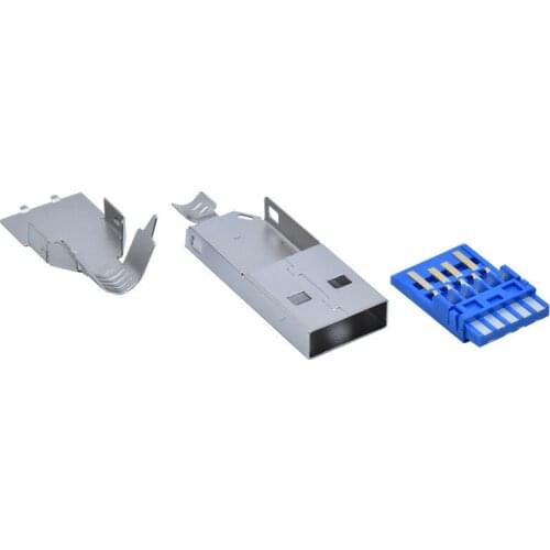 10Pcs/Lot USB 3.0 A Male Three-piece diy Adapter
