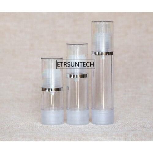 100pcs 15ml 30ml 50ML 100ml Empty plastic cosmetic Airless Bottles Plastic Treatment Pump Bottle Plastic Cap F2976