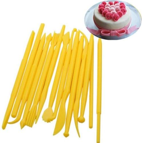 14Pcs Fondant Cake Modeling Craft Decorating Flower Clays Sugarcraft Tools Set